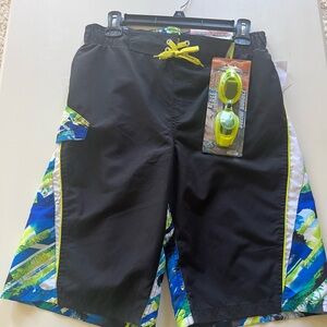 New Zeroxposur Boys XL 18 / 20 Microfiber Swim Short Shark Swim Trunks UPF50+